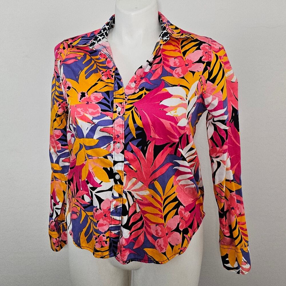 Ruby Rd Tropical Fern Print Wrinkle Resistant Shi… - image 4